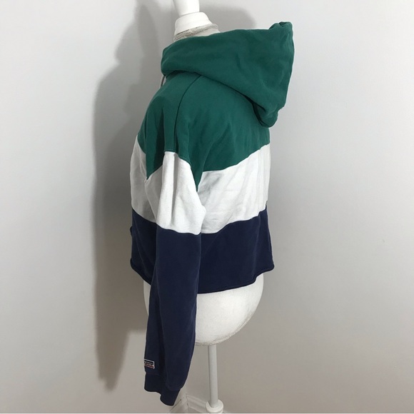 Levi’s Green and Blue Cropped Hooded Sweater - Picture 5 of 10